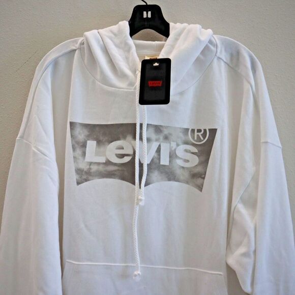 Levi's 524880040 Women's Plus Sz 4XL White Graphic Logo Hoodie Sweatshirt $60 - Picture 4 of 5